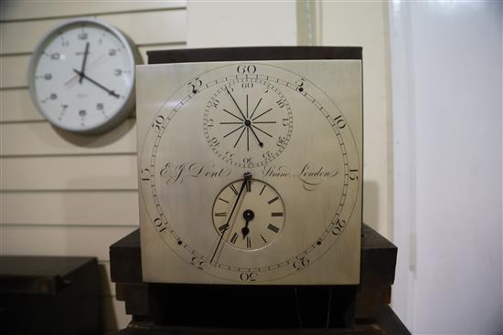 A Mid 19th century mahogany 8 day longcase regulator by E. J. Dent of Strand, London Height 6ft 0.5in.